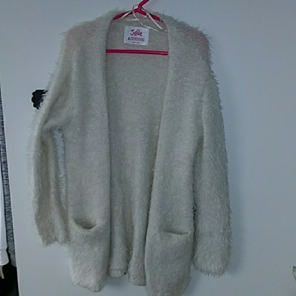 Lightweight shimmering long sleeved shrug